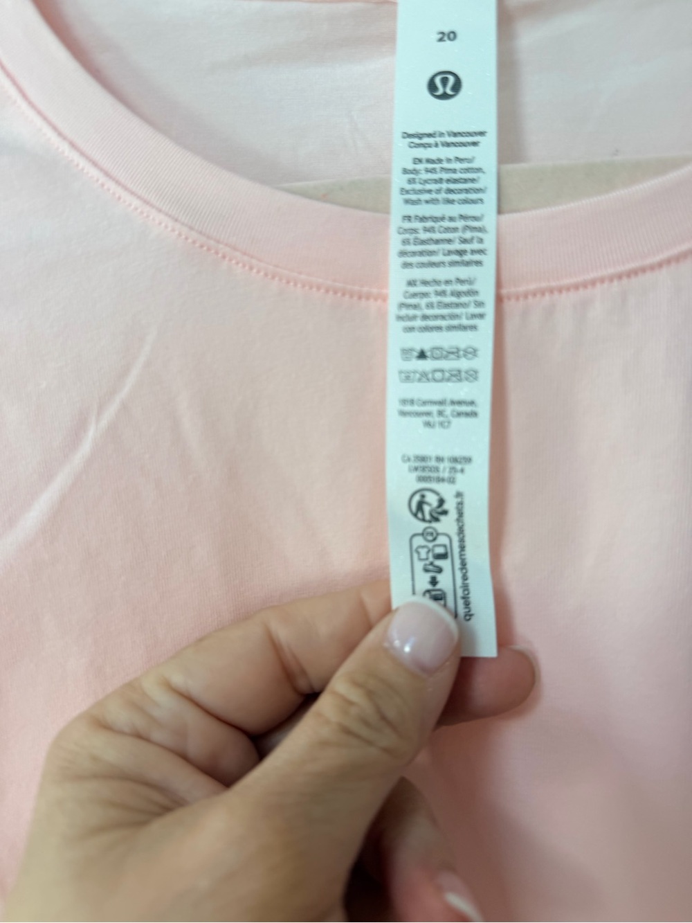 lululemon athletica Soft Blush Pink Crew Neck Long Sleeve Tee - Picture 5 of 5